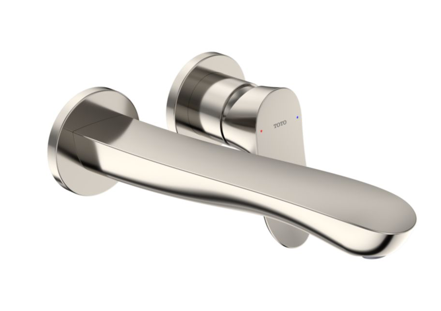 TOTO, TOTO 1.2 Gpm Long Wall-Mount Bathroom Faucet , Polished Nickel - TLG01311UA#PN