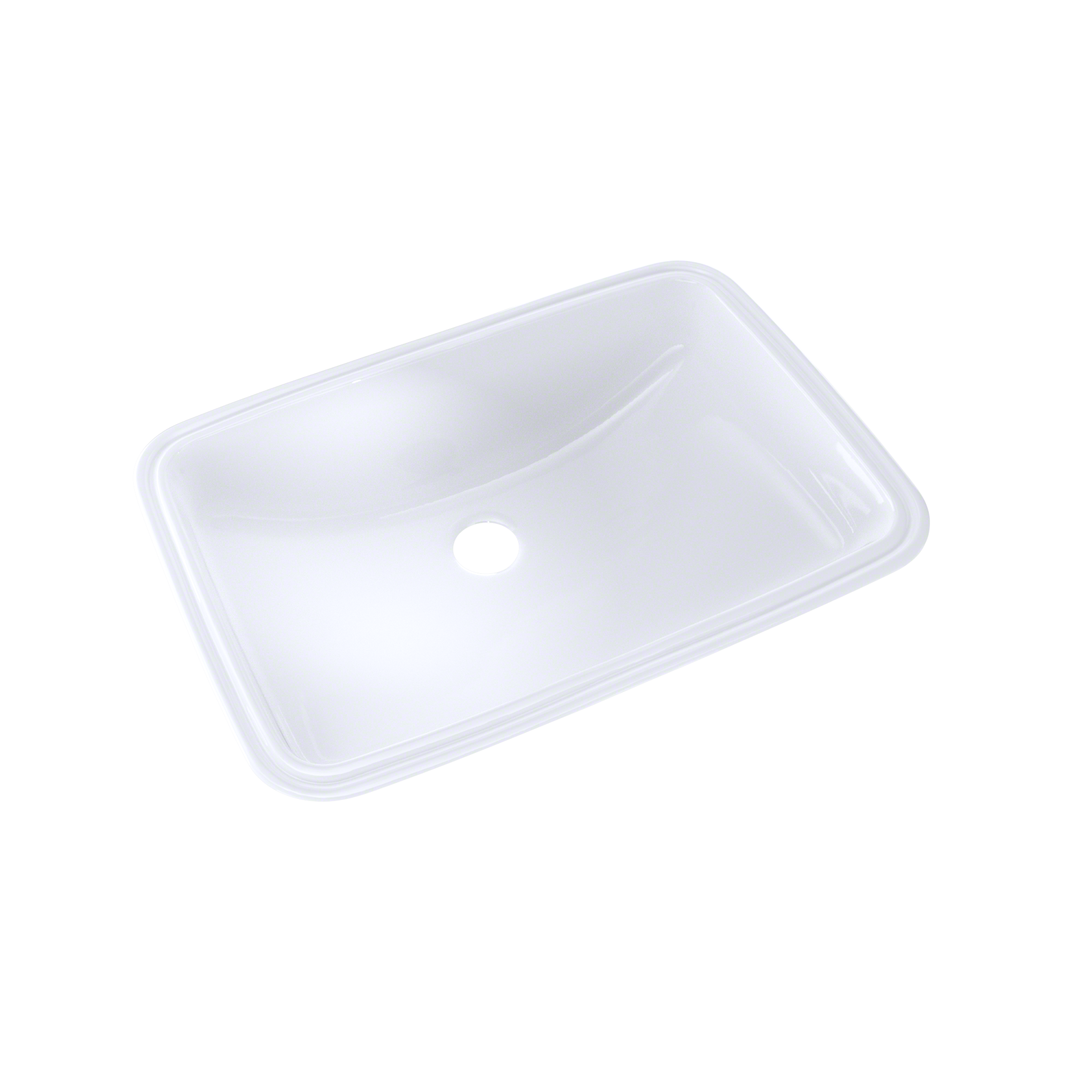 TOTO, TOTO 19" x 12-3/8" Rectangular Undermount Bathroom Sink with CeFiONtect, Cotton White LT542G#01