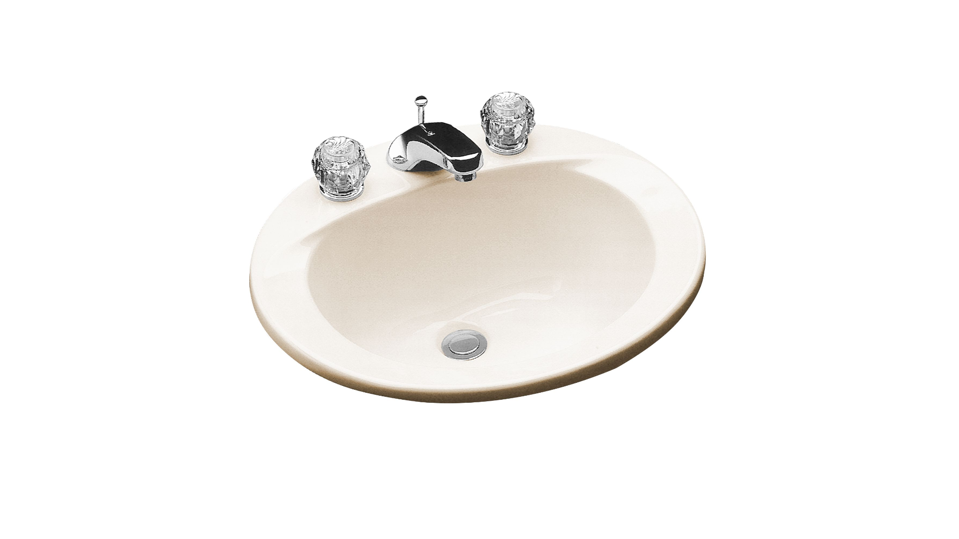 TOTO, TOTO 20" x 17" Oval Self-Rimming Drop-In Bathroom Sink for 4 Inch Center Faucets, Sedona Beige LT501.4#12